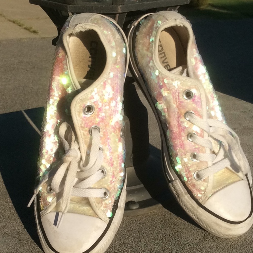 Converse sequined Sneakers Size 6